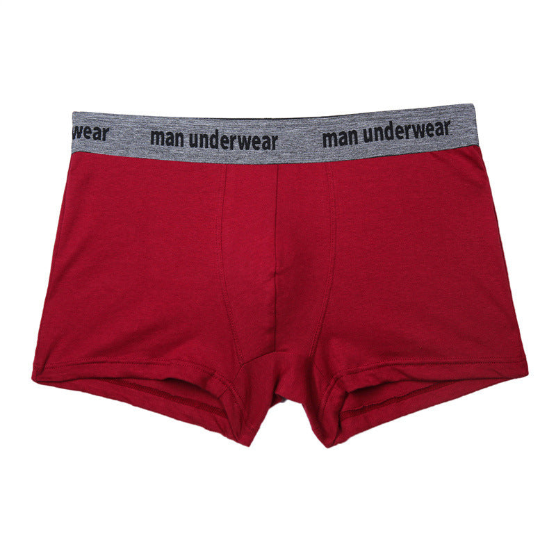 Cotton Underwear Men's Boxer Shorts Underwear Zeng Color Boxer Shorts Waist